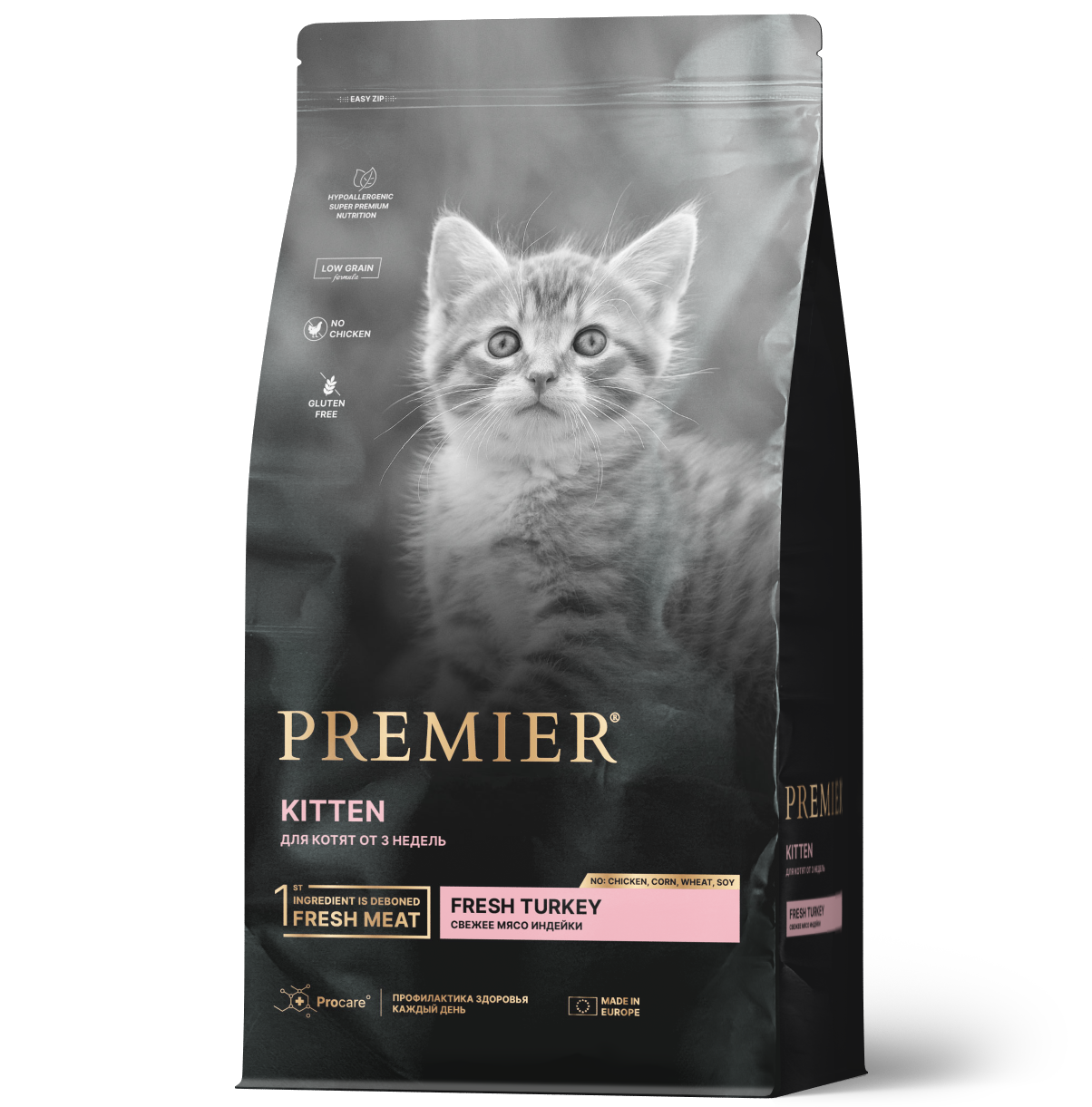 Купить Premier Cat Turkey KITTEN корм с мясом индейки для котят, 400г,1584  по низкой цене в интернет-магазине МаркетСВ всего за 595.00 ₽ рублей